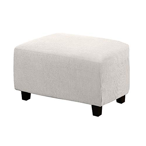 WINS Bezug für Ottoman, rechteckig, dehnbar, für Ottomane, Sofa, Sitzsack, rechteckig, elfenbeinfarben von WINS