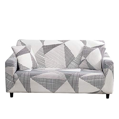WINS Sofabezug 1 Sitzer sofahusse gemusterte elastischer sofaüberwürfe Sofaschoner Stretch rutschfest von WINS