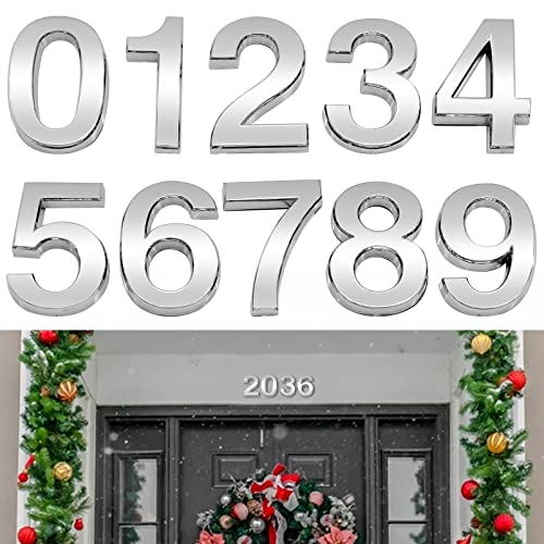 WINSDL Selbstklebende Türnummer, 0-9 hausnummern selbstklebend für Briefkasten Hotel Straßen Adressschild Home Office, Langlebig und Schön (5cm) von WINSDL
