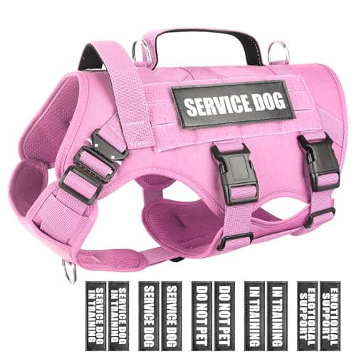 WINSEE Service-Hundegeschirr für mittelgroße Hunde, taktische Arbeitsweste mit 10 Haustier-Patches, kein Ziehen, strapazierfähiges Geschirr für Training, Spazierengehen WINSEE Service-Hundegeschirr für mittelgroße Hunde, taktische Arbeitsweste mit 10 Haustier-Patches, kein Ziehen, strapazierfähiges Geschirr für Training, Spazierengehen von WINSEE