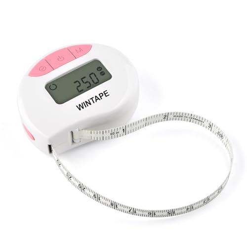 WINTAPE Smart Körperumfangmaßband, Bluetooth Maßband zum Messen der Körperumfänge von Bizeps, Brust, Hüfte, Waden, Oberschenkel und Hals,（CM and inch） (rosa) von WINTAPE