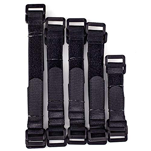 WINTEX 25 Kabelbinder wiederverschließbar in 3 Längen – Klettbänder mit starkem Klettverschluss – universell einsetzbares Kableband – Klett-Kablebinder in Schwarz von WINTEX