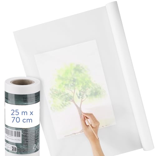 WINTEX Transparentpapier Rolle - Pauspapier 25m x 70cm - 50g/m² - Architektenpapier - Abpauspapier weiß transparent - Malpapier Rolle - Tracing Paper 1x25m x 70cm WINTEX Transparentpapier Rolle - Pauspapier 25m x 70cm - 50g/m² - Architektenpapier - Abpauspapier weiß transparent - Malpapier Rolle - Tracing Paper 1x25m x 70cm von WINTEX
