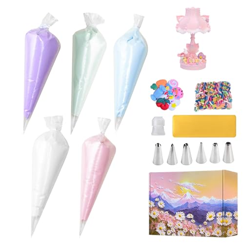 Decoden Cream Glue Kit, 3.52oz Simulation Falsche Schlagsahne Decoden Creme Glue, DIY Handyhülle Kit, Deco Creme mit Harz Dekorationen und Düsen für DIY Handwerk Geschenk, Aufgeschlagene Tonerde(5Pcs) Decoden Cream Glue Kit, 3.52oz Simulation Falsche Schlagsahne Decoden Creme Glue, DIY Handyhülle Kit, Deco Creme mit Harz Dekorationen und Düsen für DIY Handwerk Geschenk, Aufgeschlagene Tonerde(5Pcs) von WINUSD