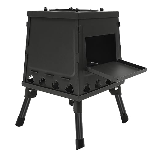 Klappbarer Mini-Zeltofen – Raketenofen für Camping (3-5 Personen), Windgeschützt, Kochen & Heizen, Tragbarer Holzofen für Picknick & Outdoor‌ von WINZING