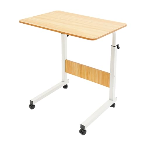 WINZING Höhenverstellbarer Schreibtisch mit Rollen - Steh-Sitz Tisch für Büro & Schlafzimmer 4 Räder, 15kg Tragfähigkeit von WINZING