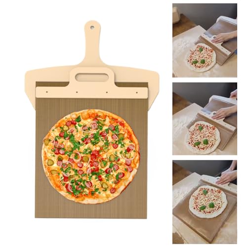 WIOONI Pizzaschieber mit Griff, 12 Zoll Sliding Pizza Peel, Pizzaslider für Einfache Übertragung, Kuchen, Brot WIOONI Pizzaschieber mit Griff, 12 Zoll Sliding Pizza Peel, Pizzaslider für Einfache Übertragung, Kuchen, Brot von WIOONI