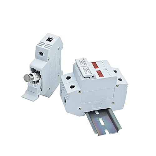 WIOSEN 1 Stück Sicherungshaltersockel RT18-32X mit LCD-LED-Licht 1P 2P 3P 4P for 10 x 38 mm RO15 RS15 (Size : 1PCS 1P Fude Base) von WIOSEN