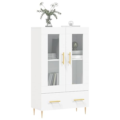 WIOXZS Highboard Wohnzimmerschrank Kommode 69,5x31x115 cm Küchekommode Weiß von WIOXZS