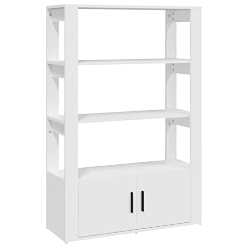 WIOXZS Sideboard Kommode Buffetschrank Küchenschrank 80x30x119,5 cm für Esszimmer, Wohnzimmer, Küche Weiß von WIOXZS