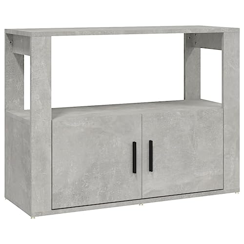 WIOXZS Sideboard Kommode Buffetschrank Küchenschrank 80x30x60 cm für Esszimmer, Wohnzimmer, Küche Betongrau von WIOXZS