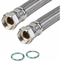 Bremboflex - Edelstahl Panzerschlauch 1 1/4 Zoll 80cm 800mm DN32 Brauchwasser von BREMBOFLEX