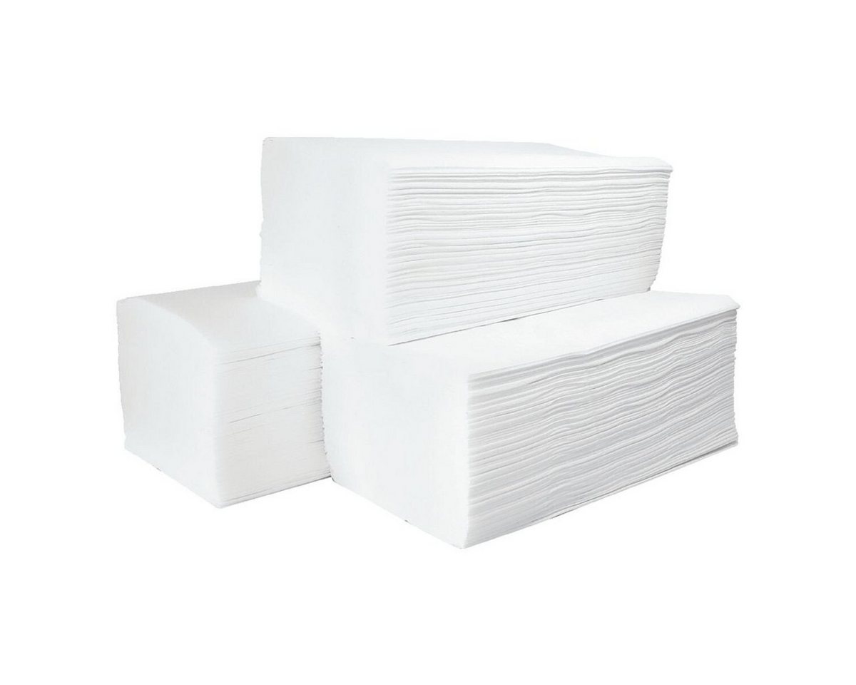 WIPEX Papierhandtuch, 2-lagig, Zellstoff, Z-Falzung, 23x25 cm, 3000 Blatt von WIPEX