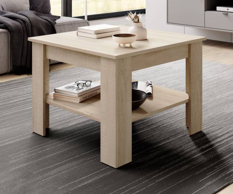 Couchtisch 67x67 Beistelltisch Wohnzimmertisch Sofa-Ablagetisch Sonoma Eiche von WIPMEB