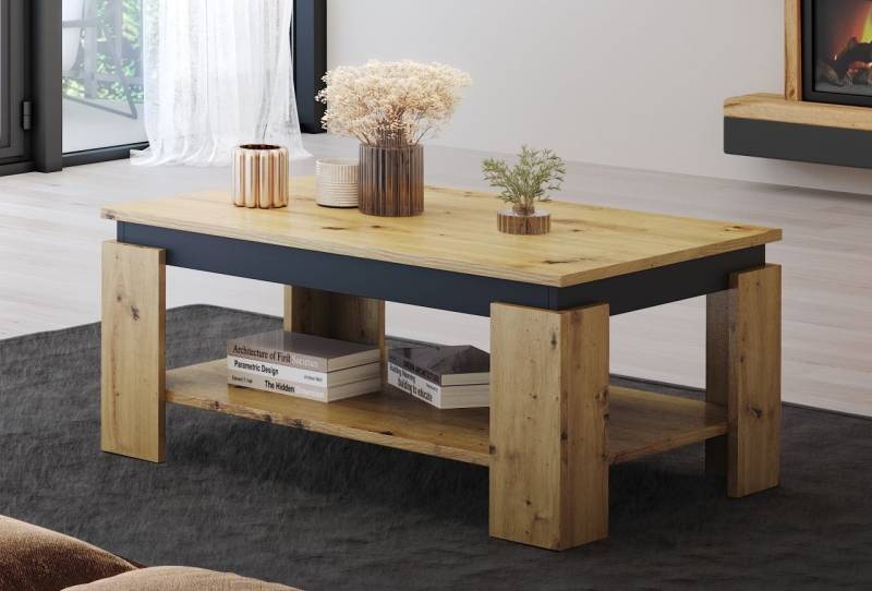 Couchtisch 90x60 Beistelltisch Wohnzimmertisch Sofatisch Ablagetisch - Eiche ... von WIPMEB