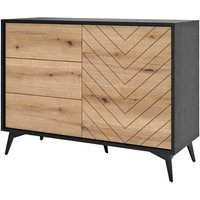 Kommode KOMMODE PEARL PE03 schwarz Eiche Evoke Coast Nachbildung B/H/T: ca. 104x77x39 cm Kommode KOMMODE PEARL PE03 schwarz Eiche Evoke Coast Nachbildung B/H/T: ca. 104x77x39 cm von WIPMEB