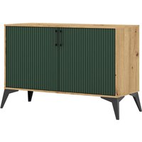 Kommode LUGO Eiche Artisan Nachbildung grün softmatt B/H/T: ca. 108,2x78,4x40 cm von WIPMEB