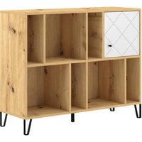 Regal BILBAO Eiche Artisan Nachbildung weiß matt B/H/T: ca. 123,4x95,2x40 cm Regal BILBAO Eiche Artisan Nachbildung weiß matt B/H/T: ca. 123,4x95,2x40 cm von WIPMEB