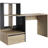 Schreibtisch SCHREIBTISH PACO 2 Eiche Artisan Nachbildung anthrazit B/H/T: ca. 145x112x52 cm von WIPMEB