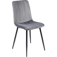 Stuhl IBIS grau Velourstoff B/H/T: ca. 43x90,5x50 cm von WIPMEB