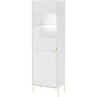 Vitrine VITRINE DIAMOND DI4 LED weiß weiß glänzend Nachbildung B/H/T: ca. 53,7x190x42 cm von WIPMEB