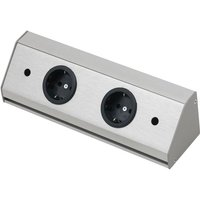 Steckdosenleiste Corner Compact 230 V, max.3500 Watt, L 260 mm, Edelstahl Effekt Steckdosenleiste Corner Compact 230 V, max.3500 Watt, L 260 mm, Edelstahl Effekt von WIPO
