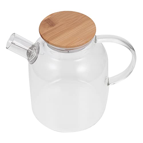 1 Stück Kaltwasserflasche, transparente Teekanne, große Tassen for Kaffee, transparenter Behälter mit Deckel, Obst-Wasserflasche, Teetassen, Glas-Wasserdekanter, Glas-Wasserkocher, Getränke aus Borosi von WIPPWER