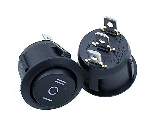 5PCS KCD1 Runde Schwarz 3 Pin SPST 3 Position ON-Off-ON 2 Position ON-Off Rocker boot Schalter 6A 220V 10A 125V Schalter 5PCS KCD1 Runde Schwarz 3 Pin SPST 3 Position ON-Off-ON 2 Position ON-Off Rocker boot Schalter 6A 220V 10A 125V Schalter von WIPPWER