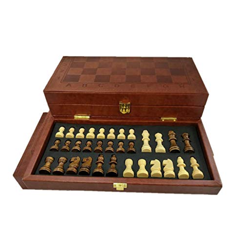 Folding Set Leather Box Standard Board Wooden men Storage Slots Gifts for Adults and Children, Classic Board Game for Party Activity Family Classroom Home set Chess ( Color : 34*34cm/13.4*13.4i(34*34c Folding Set Leather Box Standard Board Wooden men Storage Slots Gifts for Adults and Children, Classic Board Game for Party Activity Family Classroom Home set Chess ( Color : 34*34cm/13.4*13.4i(34*34c von WIPPWER