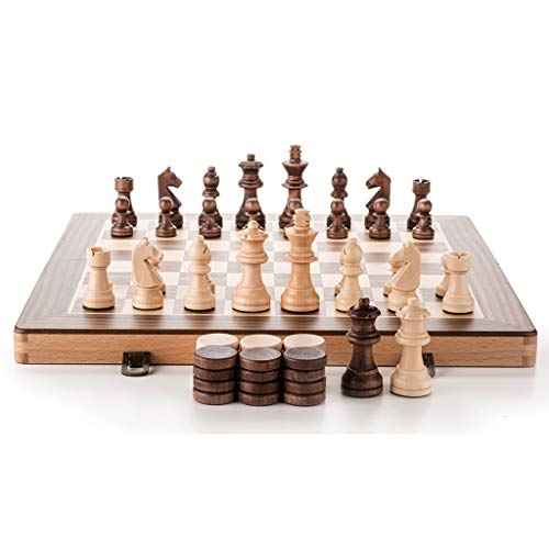 WIPPWER 15" Folding Wooden & Checkers Set Foldable and Checkers Set Staunton Wooden Men Board with Portable Folding Interior Storage Board Games Set for Kids and Adults Chess WIPPWER 15" Folding Wooden & Checkers Set Foldable and Checkers Set Staunton Wooden Men Board with Portable Folding Interior Storage Board Games Set for Kids and Adults Chess von WIPPWER