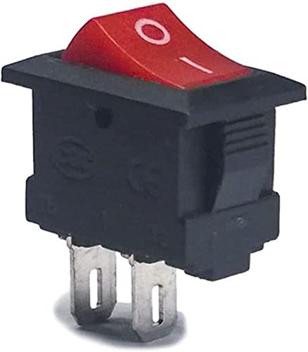 Wippschalter 10 Stück KCD11 15 * 10 2Pin 3A 250V Bootsschalter Rot Schwarz Snap-in SPST ON Off Wipppositionsschalter 15x10mm Schalter von WIPPWER
