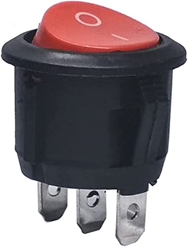 Wippschalter KCD1-105 23MM SPST 3Pin 250V 6A Runder Bootsschalter Snap-in ON Off Wipppositionsschalter(Y-23mmb-3p-10,5 piece) von WIPPWER