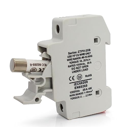 20 Stück Solar-PV-Sicherung 2–30 A 1000 VDC 10 x 38 GPV mit 10 Stück Solar-Sicherungskasten-Halter for Systemschutz BX0234/6 20 Stück Solar-PV-Sicherung 2–30 A 1000 VDC 10 x 38 GPV mit 10 Stück Solar-Sicherungskasten-Halter for Systemschutz BX0234/6 von WIQOLESVL