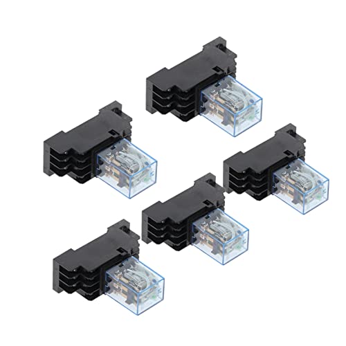 WIQOLESVL 5 Sets MY3NJ HH53P AC DC 12 V 24 V 110 V 220 V 380 V Spulenleistungsrelais Allzweck-Minirelais 11 Pins 5 A mit Sockel(DC 110V) von WIQOLESVL