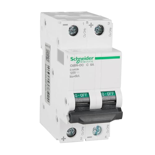 WIQOLESVL Electric Multi 9 C65N-DC MCB 2P DC Miniatur-Leistungsschalter C 1A 2A 4A 6A 10A 16A 20A 25A 32A 40A 50A 63A(1A) von WIQOLESVL