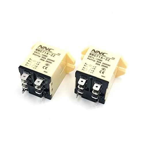 WIQOLESVL Relais 2 Stück JQX-30F 2Z 30A HHC71A Hochleistungsrelais DC12V DC24V AC110V AC220V Zwischenrelais JQX-30F-2Z 8-Pin DPDT 2NO 2NC(DC 24V) von WIQOLESVL