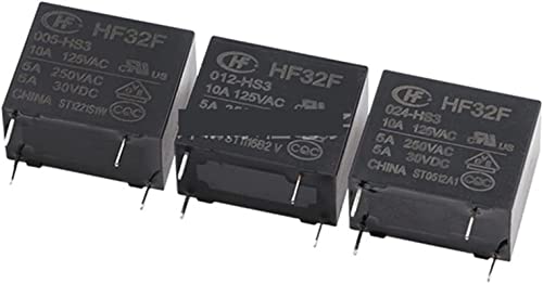 WIQOLESVL Relais 50PCS Leistungsrelais HF32F JZC-32F-005 009 012 024-HS3 5A 250VAC 4PIN(9v) von WIQOLESVL
