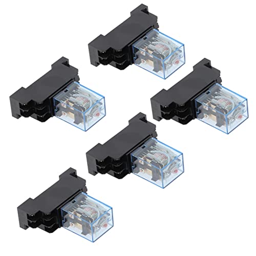 WIQOLESVL Relais 5set 12V 24V 36V 110V 220V 220V 10A Spulenleistungsrelais DPDT LY2NJ HH62P HHC68A-2Z mit Sockelsockel(AC 36V) von WIQOLESVL