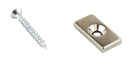 Magnet-Set für Schließbleche bei Magnetfallenschlössern (z.B. eSCHLOSS, mSCHLOSS), bestehend aus Gegenmagnet, Schraube & Klebepad von WIR elektronik