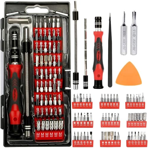 PRÄMIE 62 in 1 Professionell Präzision Schraubendreher Set mit 56 magnetischen Bit Set - Reparatur Werkzeug Kit zum iPhone X, 8, 7, 6 - Handy - Computer - Tablet - Xbox - Play Station - Elektronik von WIREHARD