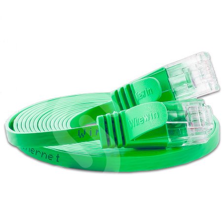 SLIM KAT6 Slimpatchkabel, U/UTP, flach, grün von WIREWIN