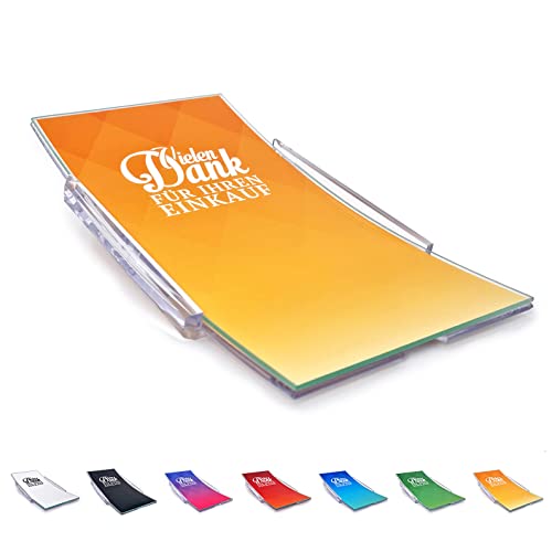 WIRKSAMWERBEN Zahlteller Kassierteller Geldschale mit kratzfester Glasauflage, gelb, rechteckig, Einleger austauschbar für eigene Werbung WIRKSAMWERBEN Zahlteller Kassierteller Geldschale mit kratzfester Glasauflage, gelb, rechteckig, Einleger austauschbar für eigene Werbung von WIRKSAMWERBEN
