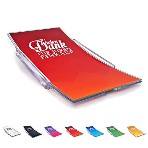 WIRKSAMWERBEN Zahlteller Kassierteller Geldschale mit kratzfester Glasauflage, rot, rechteckig, Einleger austauschbar für eigene Werbung WIRKSAMWERBEN Zahlteller Kassierteller Geldschale mit kratzfester Glasauflage, rot, rechteckig, Einleger austauschbar für eigene Werbung von WIRKSAMWERBEN