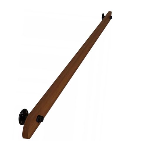 Handlauf Geländer Holz Treppengeländer für Innen，0,3m-6m Wand Treppe Wandmontage Stufenhandläufe,Rutschfeste Handlauf Treppe mit Stabiler Halter,Wandhandlauf Handgeländer Haltegriffe Komplettset ( Siz von WIRMEC