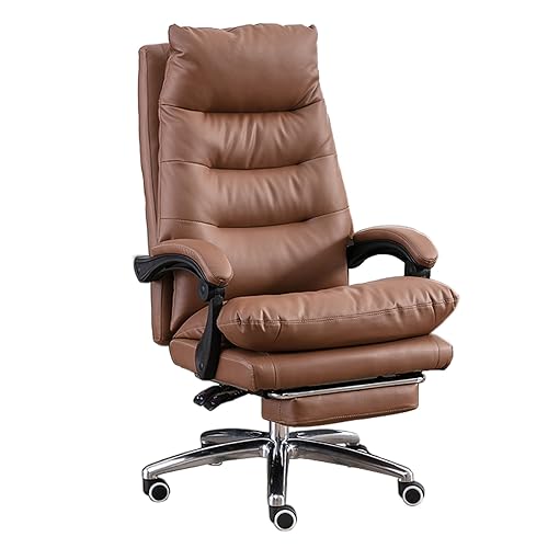 Moderner Gaming Stuhl mit Fußstütze Hoher Rückenlehne, Höhenverstellbar Chefsessel Bürostuhl Ergonomischer Schreibtischstuhl, Drehstuhl mit Rollen und Armlehnen, Relaxsessel mit Liegefunktion Drehbar von WIRMEC