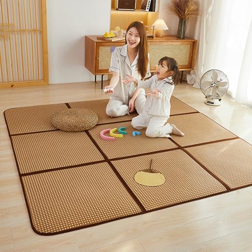 Rattan Tatami-Bodenmatte Faltbar,Japanische Tatami-Matte Schlafmatte Sommer Atmungsaktive Kühlunterlage, Rutschfeste Krabbelmatte Spielmatte Kinder mit Aufbewahrungstasche für Wohnzimmer Schlafzimmer( Rattan Tatami-Bodenmatte Faltbar,Japanische Tatami-Matte Schlafmatte Sommer Atmungsaktive Kühlunterlage, Rutschfeste Krabbelmatte Spielmatte Kinder mit Aufbewahrungstasche für Wohnzimmer Schlafzimmer( von WIRMEC