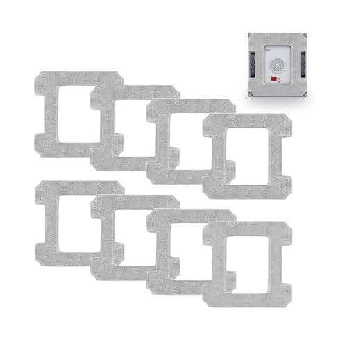 WIRSHO 8 Stück Reinigungspad für W1 Pro / W1 Fensterputzroboter, Reinigungstuch Ersatzteile für Fensterstaubsauger, Waschbare Mikrofaser Wischtücher zum Reinigung Flecken und Staub von Fenstern WIRSHO 8 Stück Reinigungspad für W1 Pro / W1 Fensterputzroboter, Reinigungstuch Ersatzteile für Fensterstaubsauger, Waschbare Mikrofaser Wischtücher zum Reinigung Flecken und Staub von Fenstern von WIRSHO