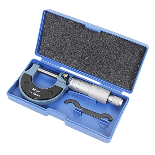 Wisamic Bügelmessschraube Mikrometerschraube Mikrometer Messschraube Werkzeug: 0-25 mm Auflösung 0.01mm Metrischer Außen Bremssattel von WISAMIC