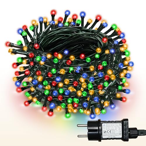 WISD LED Lichterkette 13m, 100er Bunt - Weihnachtsbeleuchtung auf Dunkelgrün Kabel mit Timer und EU Stecker - Innen und Außen Deko für Weihnachtsbaum, Balkon, Zimmer, Garten WISD LED Lichterkette 13m, 100er Bunt - Weihnachtsbeleuchtung auf Dunkelgrün Kabel mit Timer und EU Stecker - Innen und Außen Deko für Weihnachtsbaum, Balkon, Zimmer, Garten von WISD
