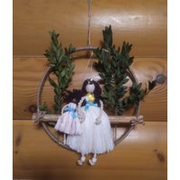 Makramee Puppen. Puppen Mama Und Tochter Aus Fäden in Technik. Personalisierte Figuren. Ein Geschenk An Die Familie von WISEOWLGALA